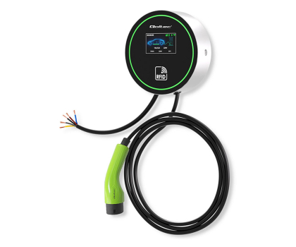 Wallbox Qoltec Stacja ładowania EV 2w1 (Typ2, 22kW, 3 fazy, 5m)